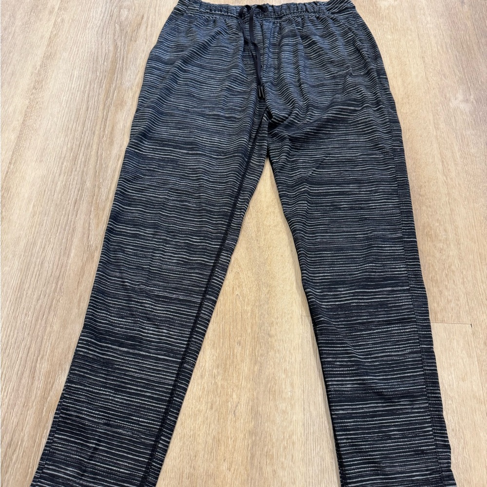 Lululemon Athletica Black Striped Sweatpants